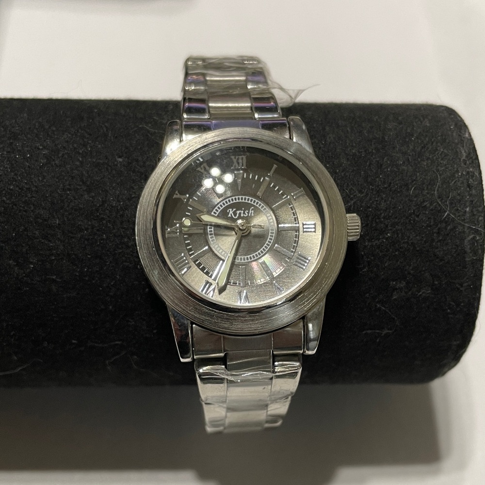 Krish Silver Watch with Gray Dial
